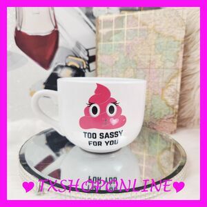 💗☕Too Sassy For You Pink Poop Emoji Mug☕💗